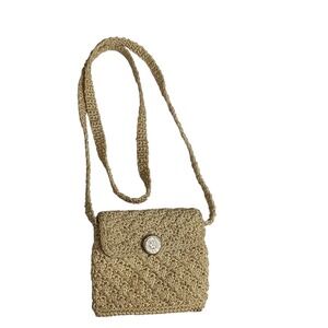 Island‎ Designs by Harry Haslett Small Crochet Handbag Purse EUC